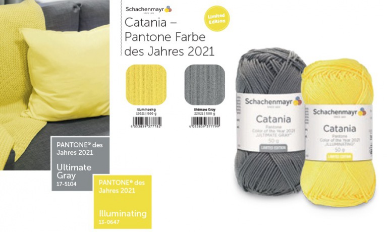 Catania in Pantone kleuren van het jaar 2021 - Illuminating en Ultimate Gray