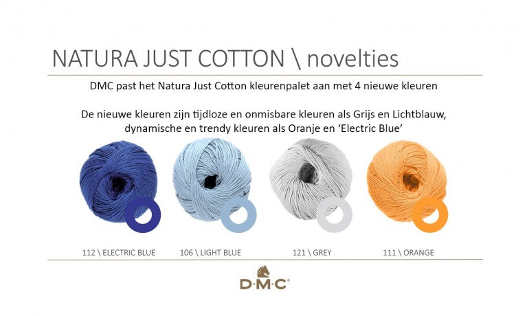 DMC Natura Just Cotton nieuwe kleuren