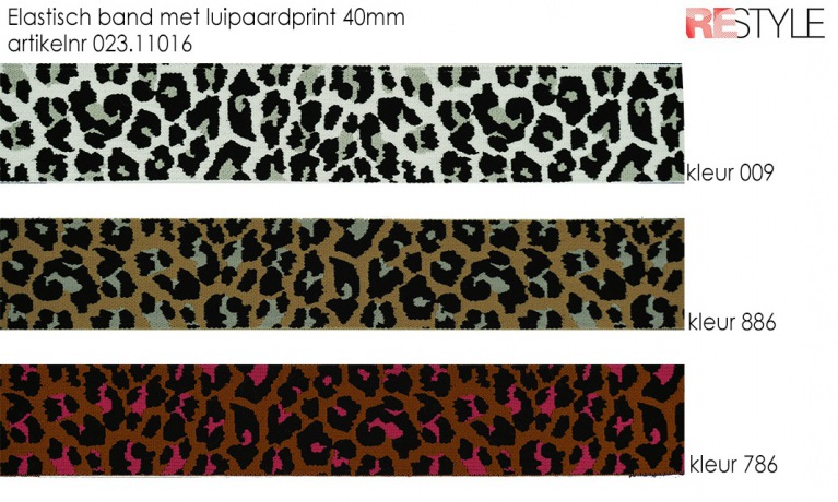Elastiek Luipaardprint 40mm