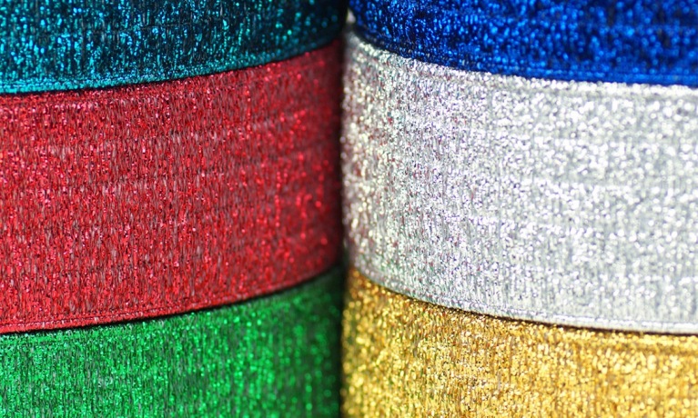 Metallic elastisch band - Glitterelastiek