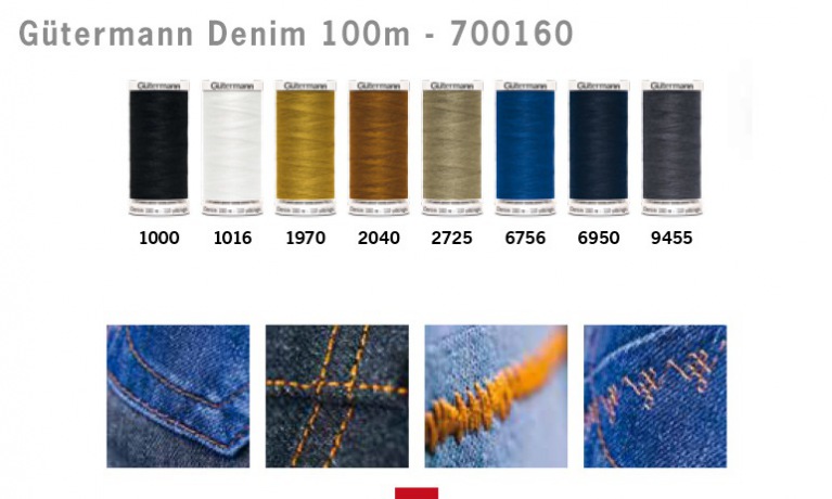 Gütermann Denim 100m - kleuren