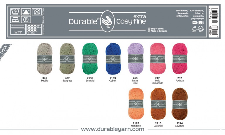 Nieuwe kleuren Durable Cosy Extra Fine