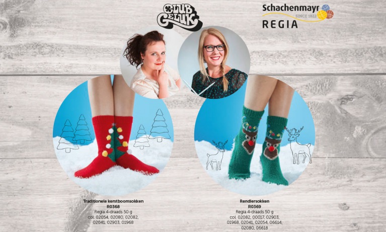 Crazy Christmas Socks! Club Geluk voor Regia sokkengaren